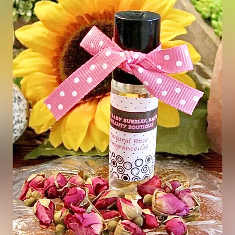 New Natural Rose Premium Perfume Fragrance Body Oil Roller Ball Bottle - 1/3oz